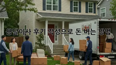 용달이사 후기 작성으로 돈 버는 방법!