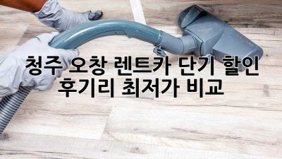 청주 오창 렌트카 단기 할인: 후기리 최저가 비교